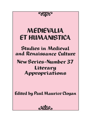 cover image of Medievalia et Humanistica, No. 37